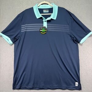 PGA Tour Mens XXL Navy Blue Eco Focused Golf Polo Shirt Short Sleeve